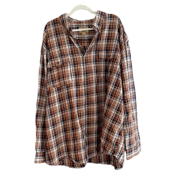 100% Cotton Men’s Plaid Multicolor Flannel, The Foundry Big & Tall Supply Co 3XL - Picture 1 of 8